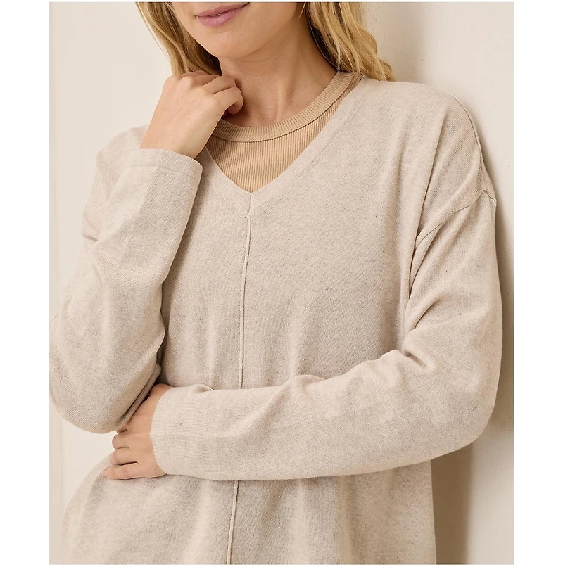 Pact Women's Organic Cotton Classic Fine Knit Relaxed Sweater