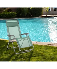 Durable Steel Zero Gravity Chair for Patio Poolside and Garden