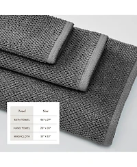Linery & Co. Cotton Textured -Piece Bath Towel Set