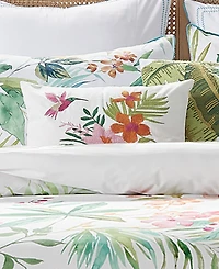 Levtex Hummingbird Grove Crewel Stitch Floral Decorative Pillow, 14" x 18"