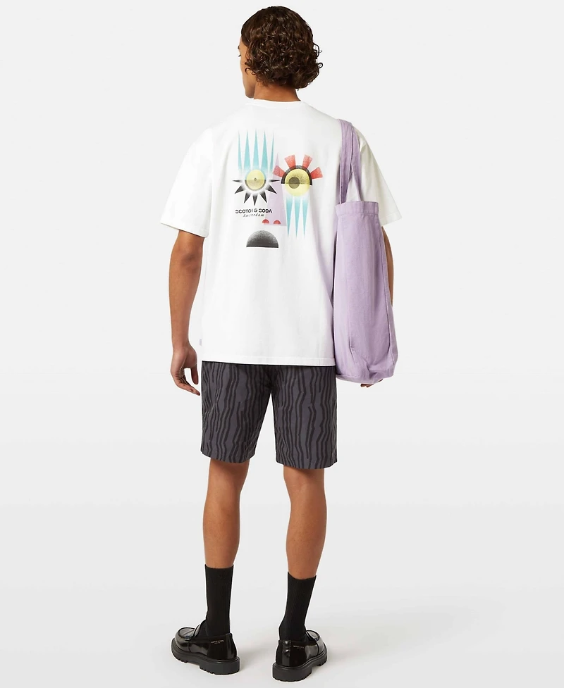 Scotch & Soda Men's Front and Back Artwork T-Shirt