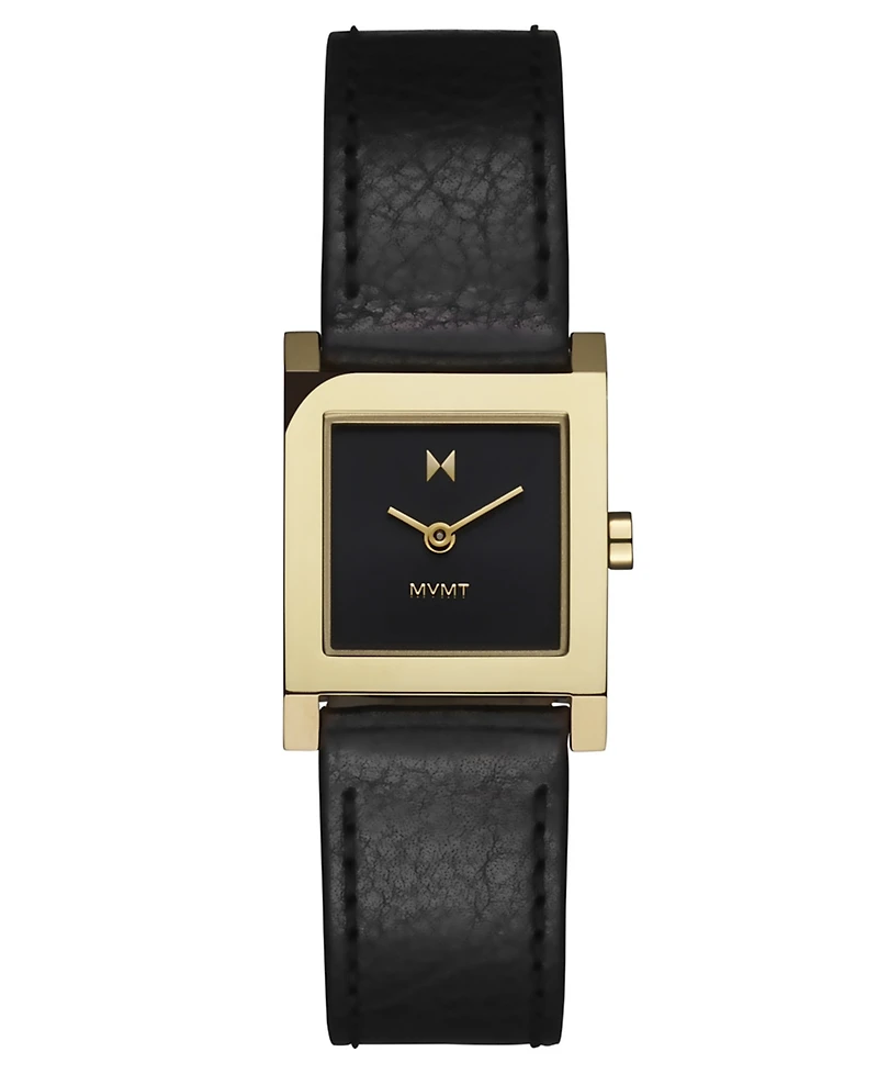 Mvmt Women's Marquee Square Black Leather Strap Watch, 22mm