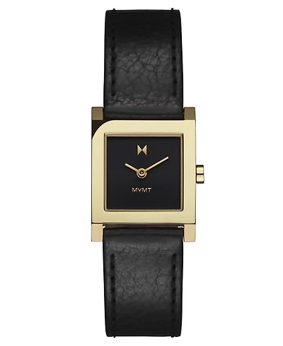 Mvmt Women's Marquee Square Black Leather Strap Watch, 22mm