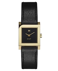 Mvmt Women's Marquee Square Black Leather Strap Watch, 22mm