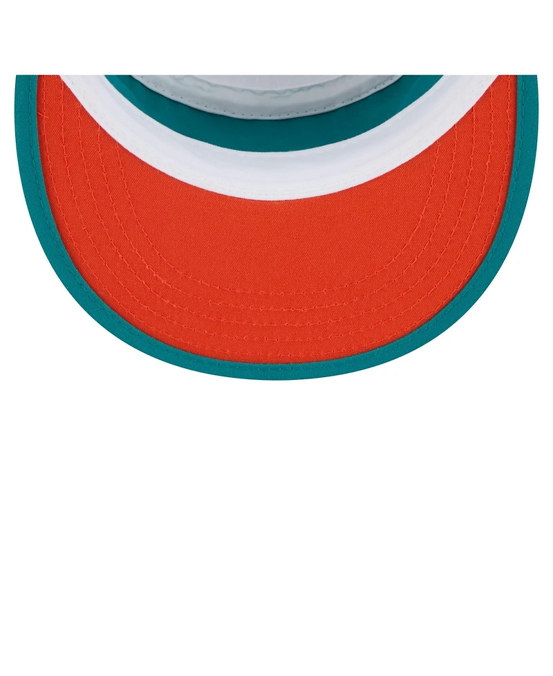 New Era Men's Aqua Miami Dolphins Throwback Retro Painter Snapback Hat