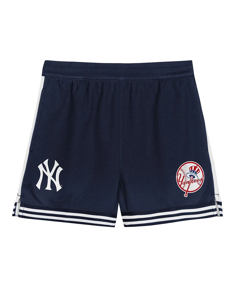 Outerstuff Toddler 2-Piece Gray/Navy New York Yankees Pinch Hitter Infielder T-Shirt and Shorts Set