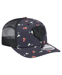 New Era Men's Navy/Black Chicago Bears Adventure Drinks Pattern 9SEVENTY Stretch-Snap Hat