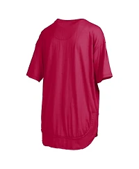 Pressbox Women's Crimson Alabama Tide Poncho T-Shirt