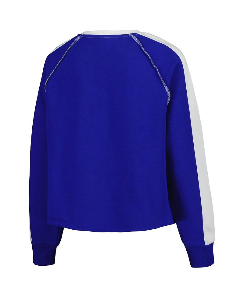 Gameday Couture Women's Royal Florida Gators Blindside Raglan Cropped Pullover Sweatshirt