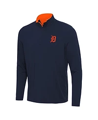 Antigua Men's Navy Detroit Tigers Content Quarter-Zip Top
