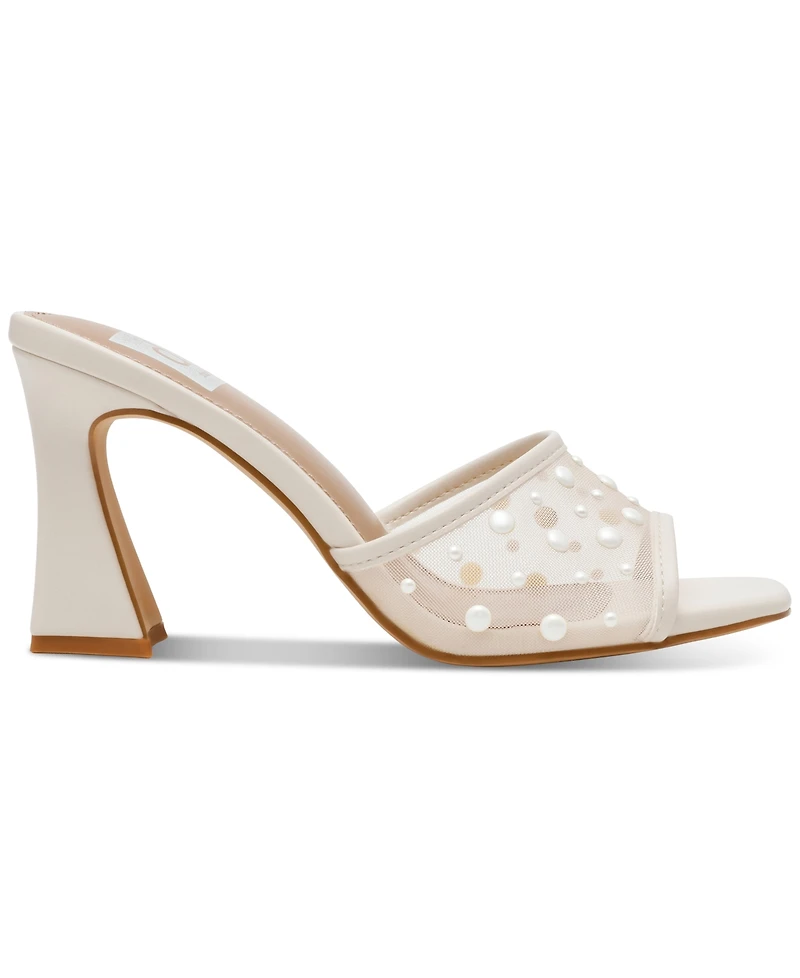Dv Dolce Vita Women's Yossi Pearl Mesh Slide Dress Sandals