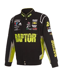 Jh Design Men's Black William Byron Raptor Full-Snap Twill Uniform Jacket
