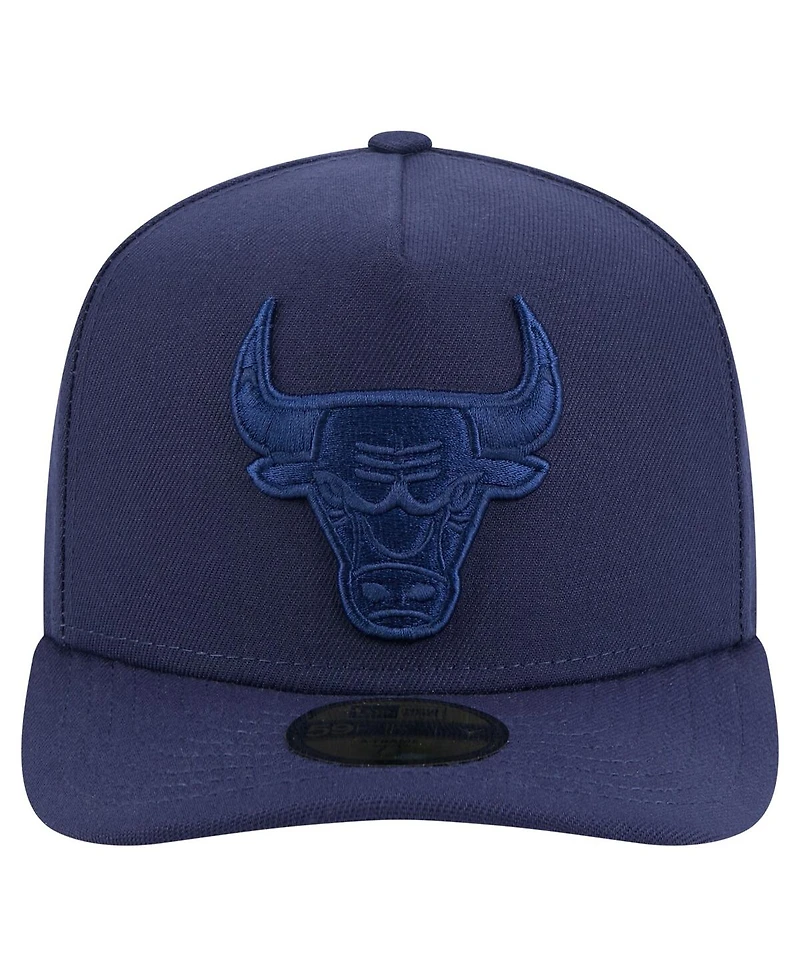 New Era Men's Navy Chicago Bulls Colorpack A-Frame Pinch Front 59FIFTY Fitted Hat