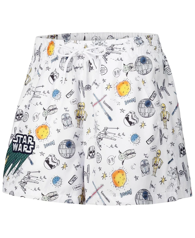 Freeze Max Women's White Star Wars Pop Art Club Shorts