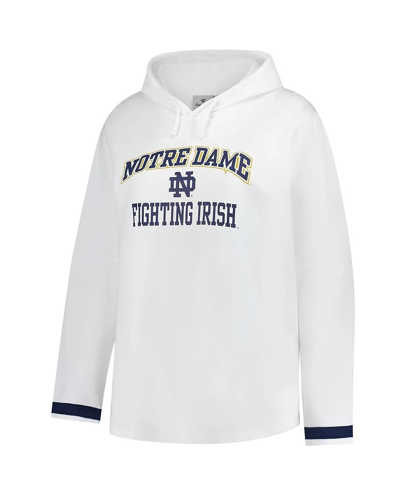 Fanatics Women's White Notre Dame Fighting Irish Plus Pullover Hoodie