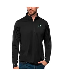 Antigua Men's Black Dallas Stars Tribute Quarter-Zip Pullover Top