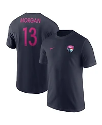 Nike Men's Alex Morgan Navy San Diego Wave Fc Core Name Number T-Shirt