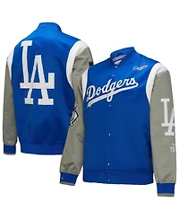 Mitchell & Ness Men's Royal/Gray Los Angeles Dodgers Cooperstown Collection Team Origins Satin Full-Snap Jacket