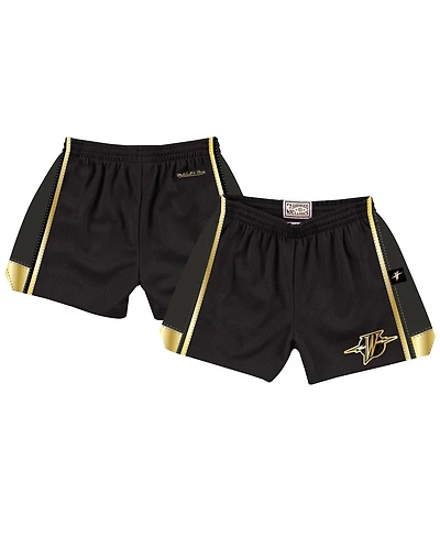 Mitchell & Ness Women's Black Golden State Warriors Hardwood Classics Jump Shot Shorts