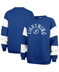 '47 Brand Women's Blue Tampa Bay Lightning Eephus Barred Pullover Sweatshirt