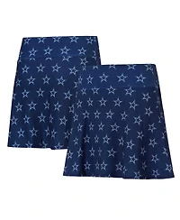 Concepts Sport Women's Navy Dallas Cowboys Record Allover Print Knit Sleep Skort
