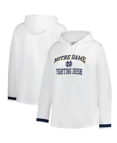 Fanatics Women's White Notre Dame Fighting Irish Plus Pullover Hoodie