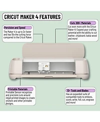 Cricut Maker 4 Cutting Machine with Rainbow Smart Vinyl Bundle