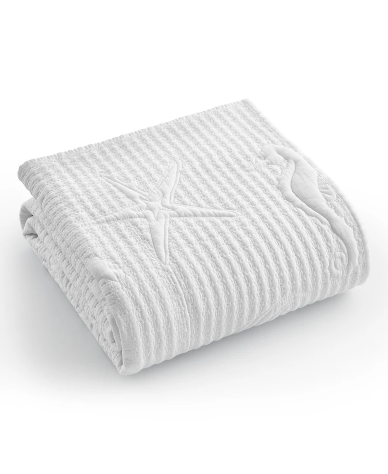 Levtex Cross Stitch Reversible Quilted Throw, 50" x 60"