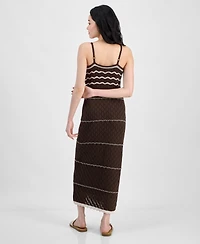 Freshman Juniors' Sleeveless Crochet Midi Dress