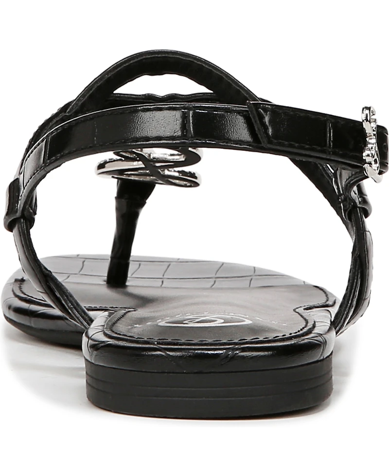 Sam and Libby Women's Pearl T Strap Thong Flat Sandals