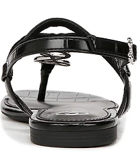 Sam and Libby Women's Pearl T Strap Thong Flat Sandals