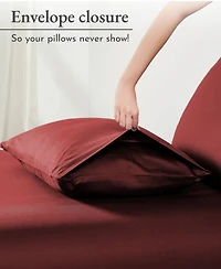 King Pillowcases - 100% Cotton, Set of 2 Soft & Cooling Sateen Weave Cases, Perfect Fit for Pillows by California Design Den