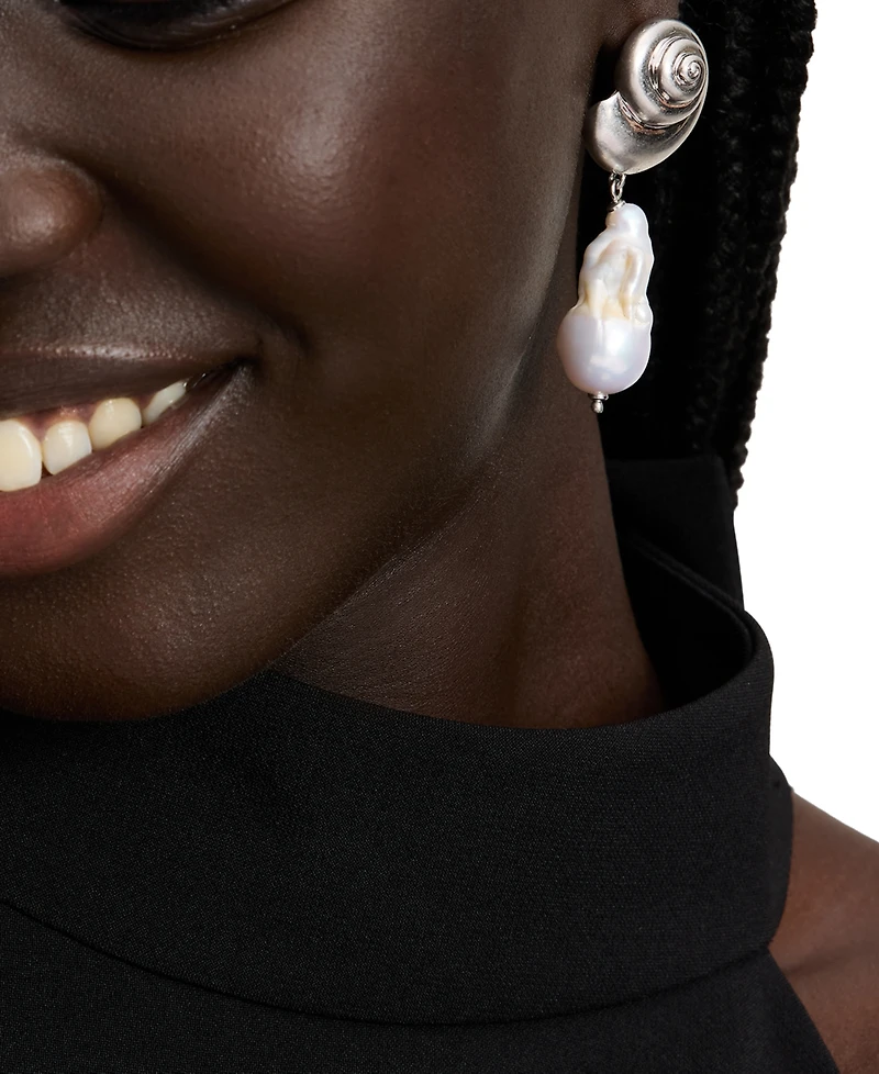 Kate Spade New York Shell & Freshwater Pearl Drop Earrings