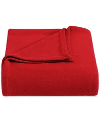 Tommy Hilfiger Solid Cotton Pique Blanket