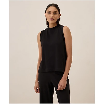 Pact Women's Organic Cotton Airplane Mock Neck Shell