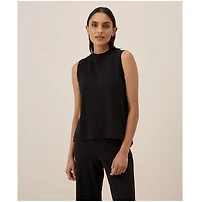 Pact Women's Organic Cotton Airplane Mock Neck Shell