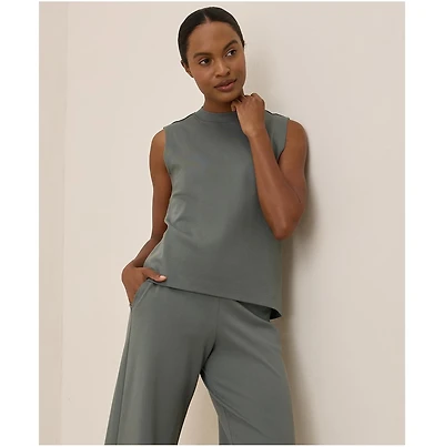 Pact Women's Organic Cotton Airplane Mock Neck Shell