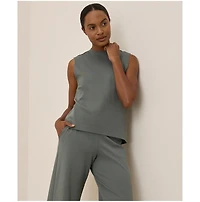 Pact Women's Organic Cotton Airplane Mock Neck Shell