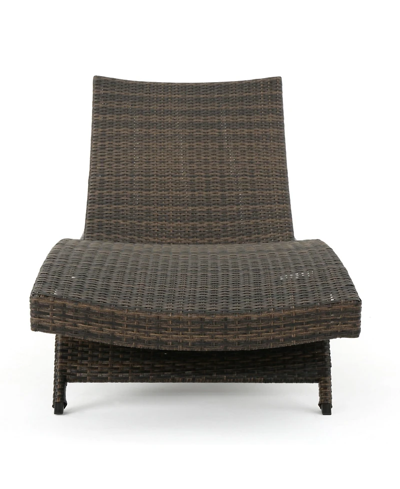 Streamdale Stylish and Comfortable Wicker Patio Chaise Lounge (Set of 2)