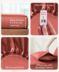 Soft 100% Cotton Sheets Set - Cooling Durable Sateen