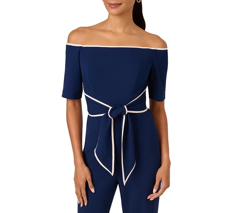 Adrianna Papell Women's Off-The-Shoulder Jumpsuit