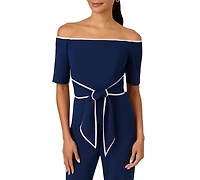 Adrianna Papell Women's Off-The-Shoulder Jumpsuit