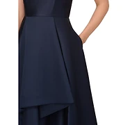Adrianna Papell High-Low Mikado Gown