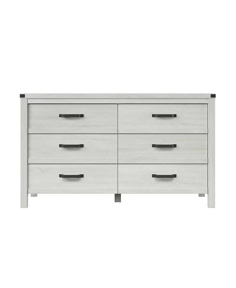 Classic Solid Wood Double Dresser with Smooth Glide Drawers