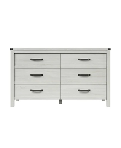 Classic Solid Wood Double Dresser with Smooth Glide Drawers