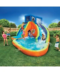 Banzai Falls Inflatable Water Park Kiddie Pool with Slides & Cannons (2 Pack)