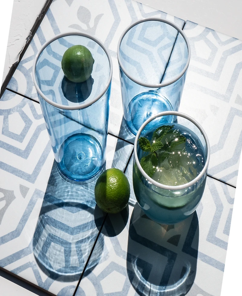 Abode Homewares Contrast Stemless Glasses, Set of 6