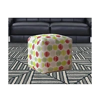 Cotton Pouf Ottoman with Polka Dots – Chic and Comfortable