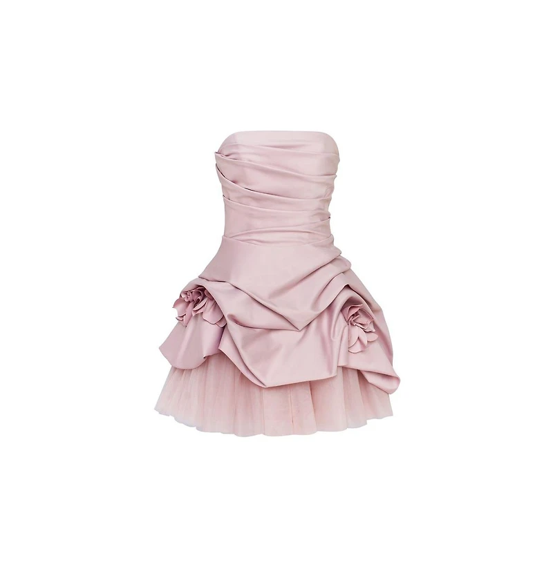 Milla Women's Rosette mini dress misty rose