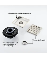 6 Inch Square Shower Floor Drain